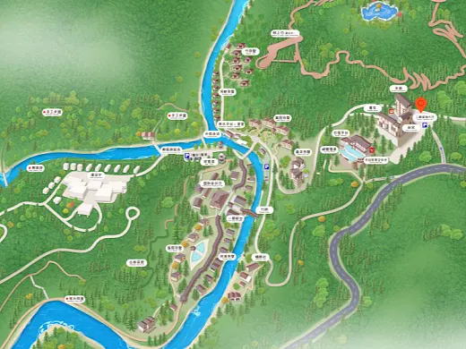 科尔沁左翼中结合景区手绘地图智慧导览和720全景技术，可以让景区更加“动”起来，为游客提供更加身临其境的导览体验。